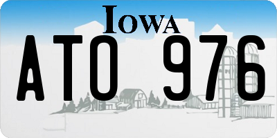 IA license plate ATO976