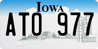 IA license plate ATO977