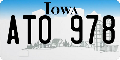 IA license plate ATO978