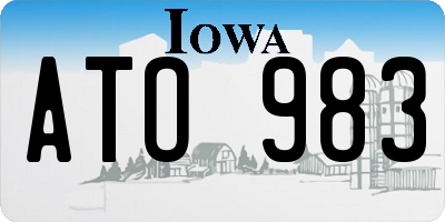 IA license plate ATO983