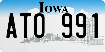 IA license plate ATO991