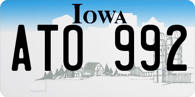 IA license plate ATO992