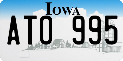 IA license plate ATO995