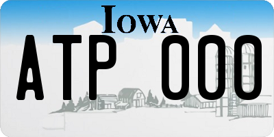 IA license plate ATP000