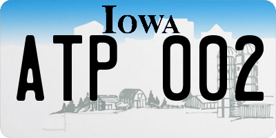 IA license plate ATP002