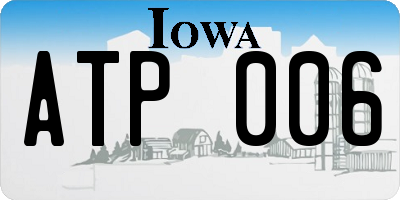 IA license plate ATP006