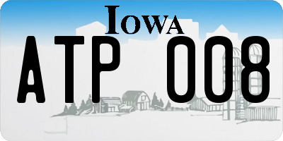 IA license plate ATP008