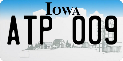 IA license plate ATP009