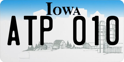 IA license plate ATP010