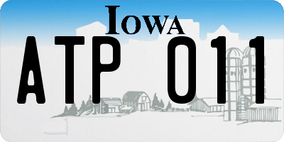 IA license plate ATP011
