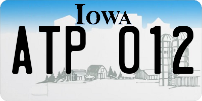 IA license plate ATP012