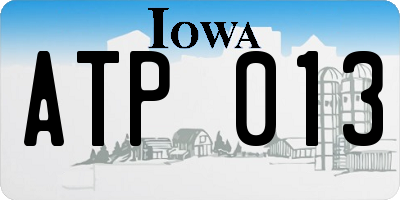IA license plate ATP013