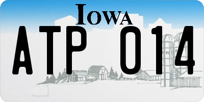 IA license plate ATP014