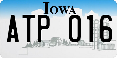 IA license plate ATP016