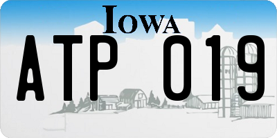IA license plate ATP019