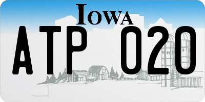 IA license plate ATP020