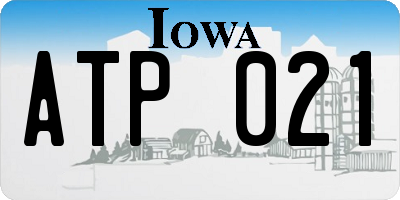 IA license plate ATP021