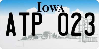 IA license plate ATP023