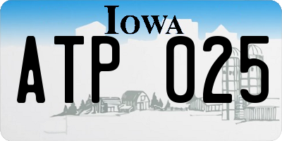 IA license plate ATP025