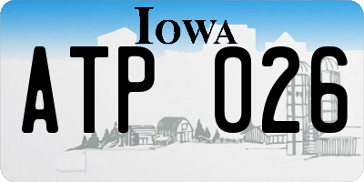 IA license plate ATP026