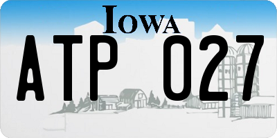IA license plate ATP027
