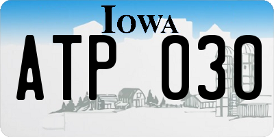IA license plate ATP030