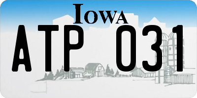 IA license plate ATP031