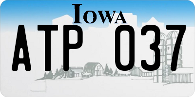 IA license plate ATP037