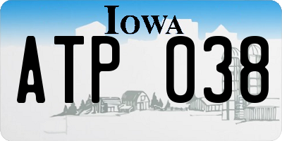 IA license plate ATP038
