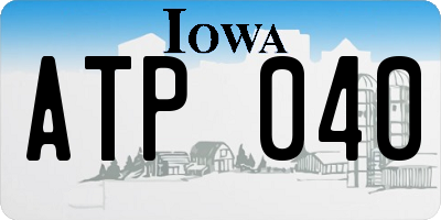 IA license plate ATP040
