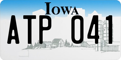 IA license plate ATP041