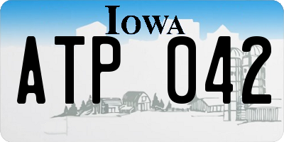 IA license plate ATP042