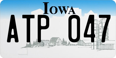 IA license plate ATP047