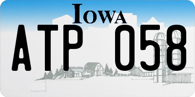 IA license plate ATP058