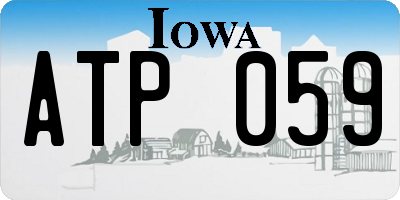 IA license plate ATP059