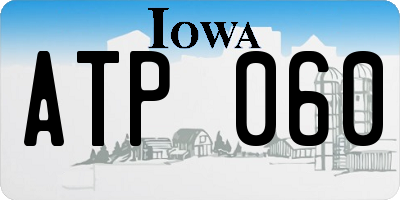 IA license plate ATP060