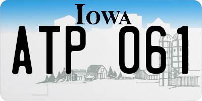 IA license plate ATP061