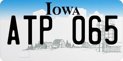 IA license plate ATP065
