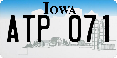 IA license plate ATP071