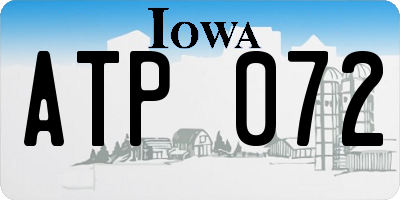 IA license plate ATP072