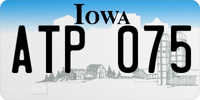 IA license plate ATP075