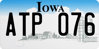 IA license plate ATP076