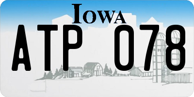 IA license plate ATP078