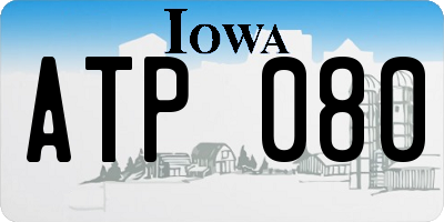 IA license plate ATP080