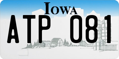 IA license plate ATP081