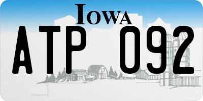 IA license plate ATP092