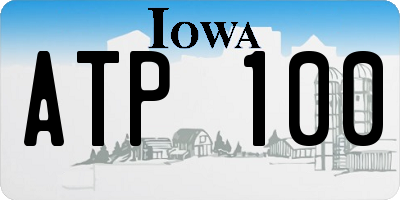 IA license plate ATP100