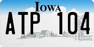 IA license plate ATP104