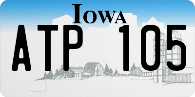 IA license plate ATP105