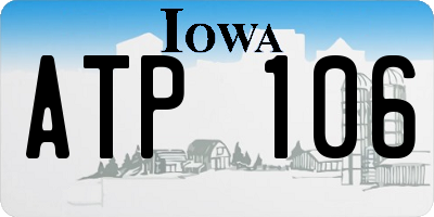 IA license plate ATP106